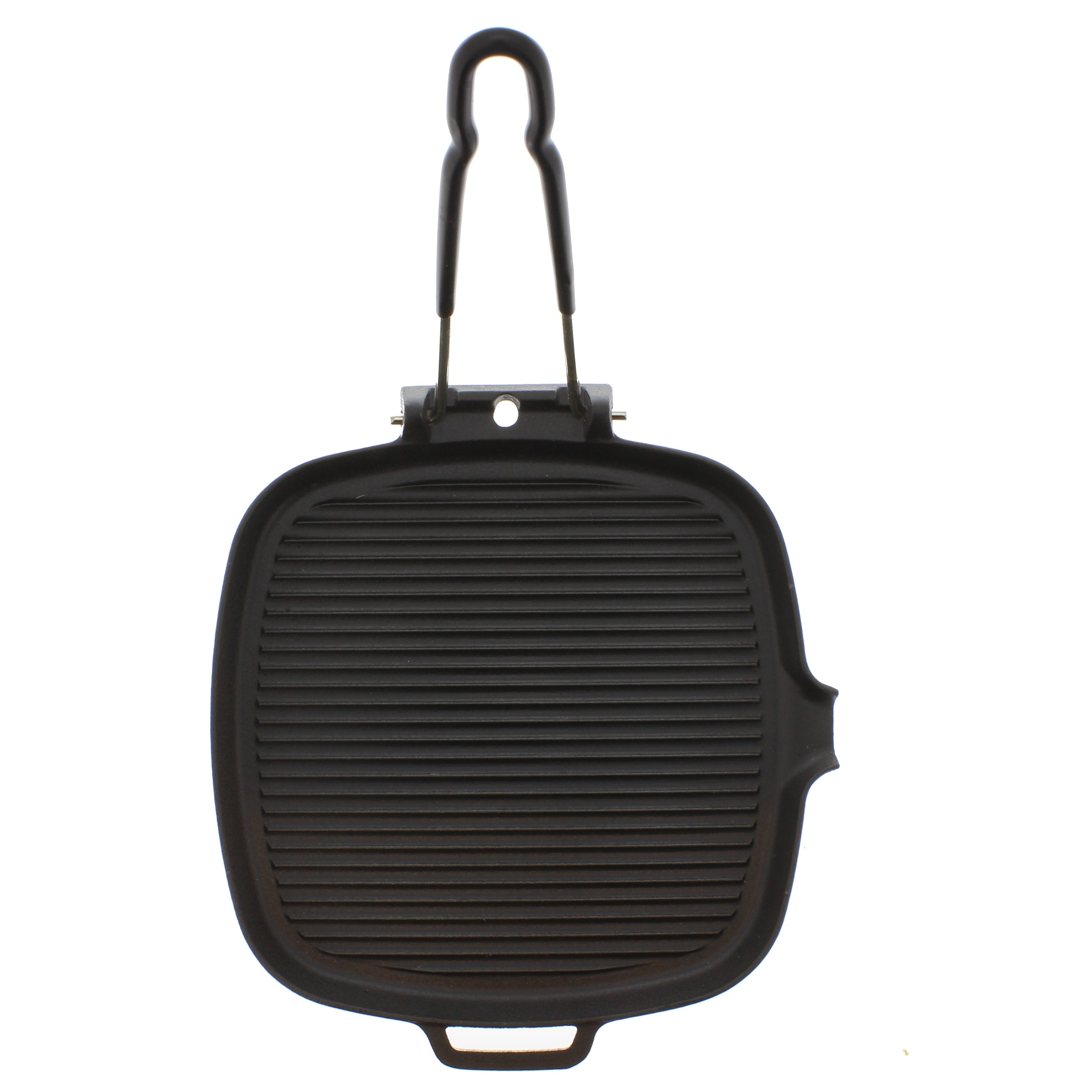  Chasseur Square French Cast Iron Grill With Folding Handle (CI_32722), 9-Inch - Default Title - Bonton