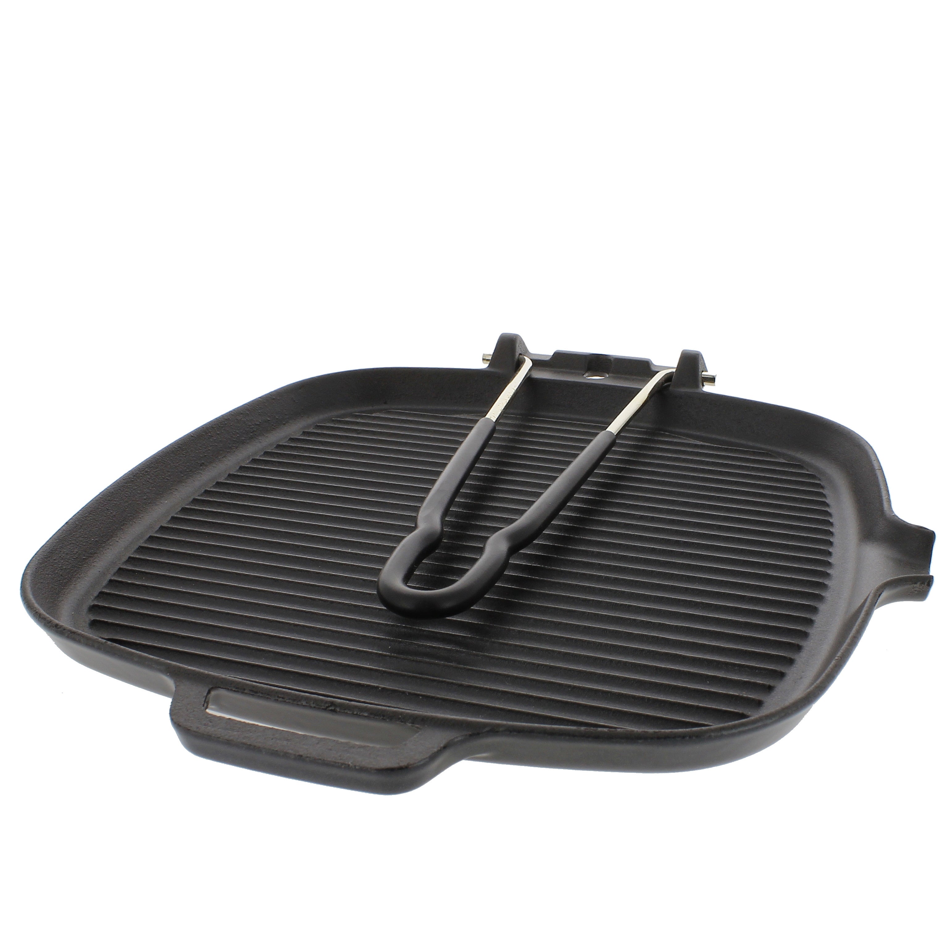  Chasseur Square French Cast Iron Grill With Folding Handle (CI_32722), 9-Inch - Default Title - Bonton