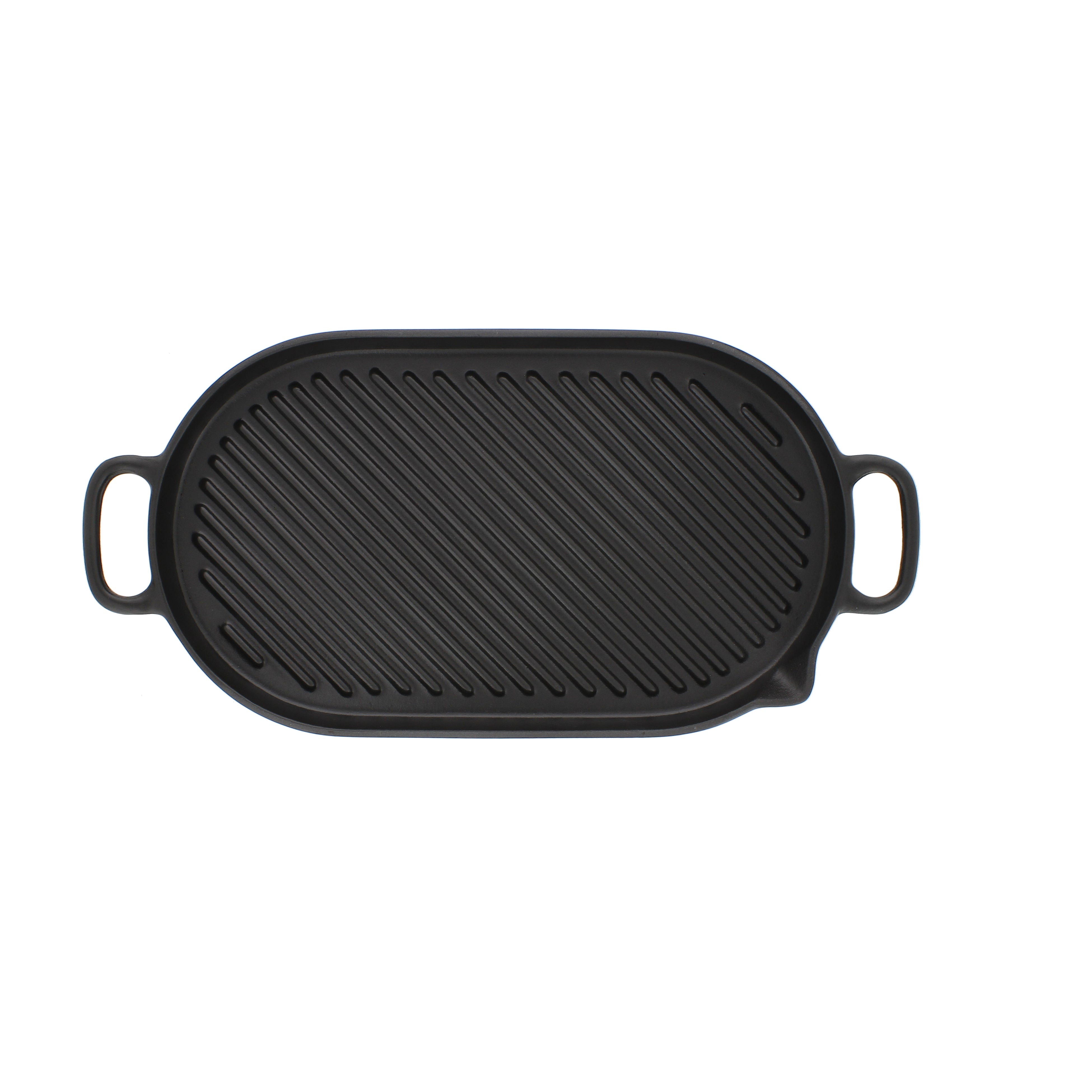  Chasseur Oval French Cast Iron Grill, 14-Inch - Default Title - Bonton