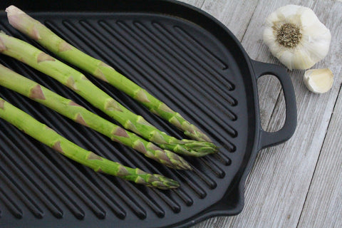 French Large Oval Cast Iron Grill Pan, 18-Inch, Black