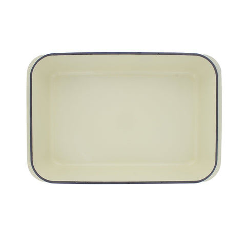 Red French Enameled Cast Iron Rectangular Roaster (CI_3542), 13" X 8"