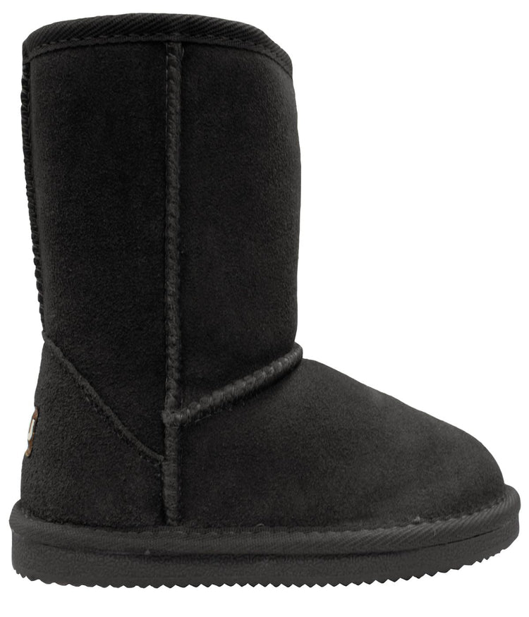 Kid's Classic suede boot with fur lining Black