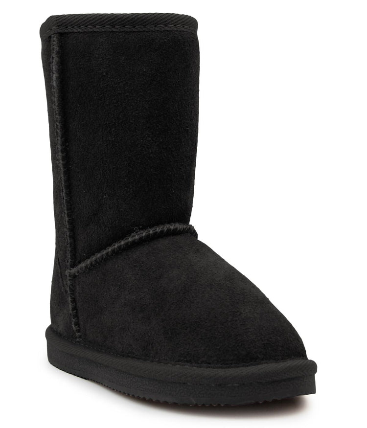 Kid's Classic suede boot with fur lining Black