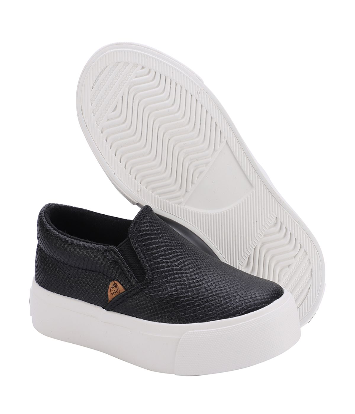  Lamo Piper Kids' Sneaker - Black Snakeskin - Bonton