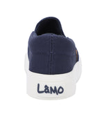 Kid's double gore slip-on casual sneaker with Canvas or PU upper Navy