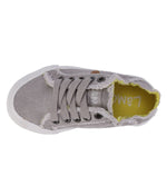 Kid's lace up sneaker with twill upper Washed Grey