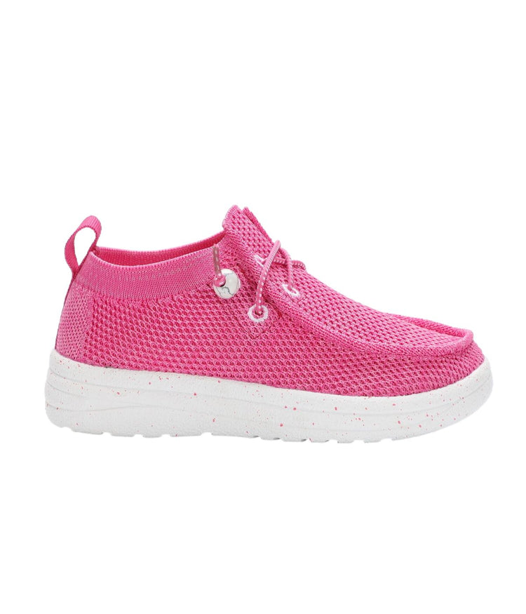Kid's casual sneaker style with Mesh upper Pink