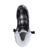 Kid's casual sneaker style with Textile upper Black Plaid