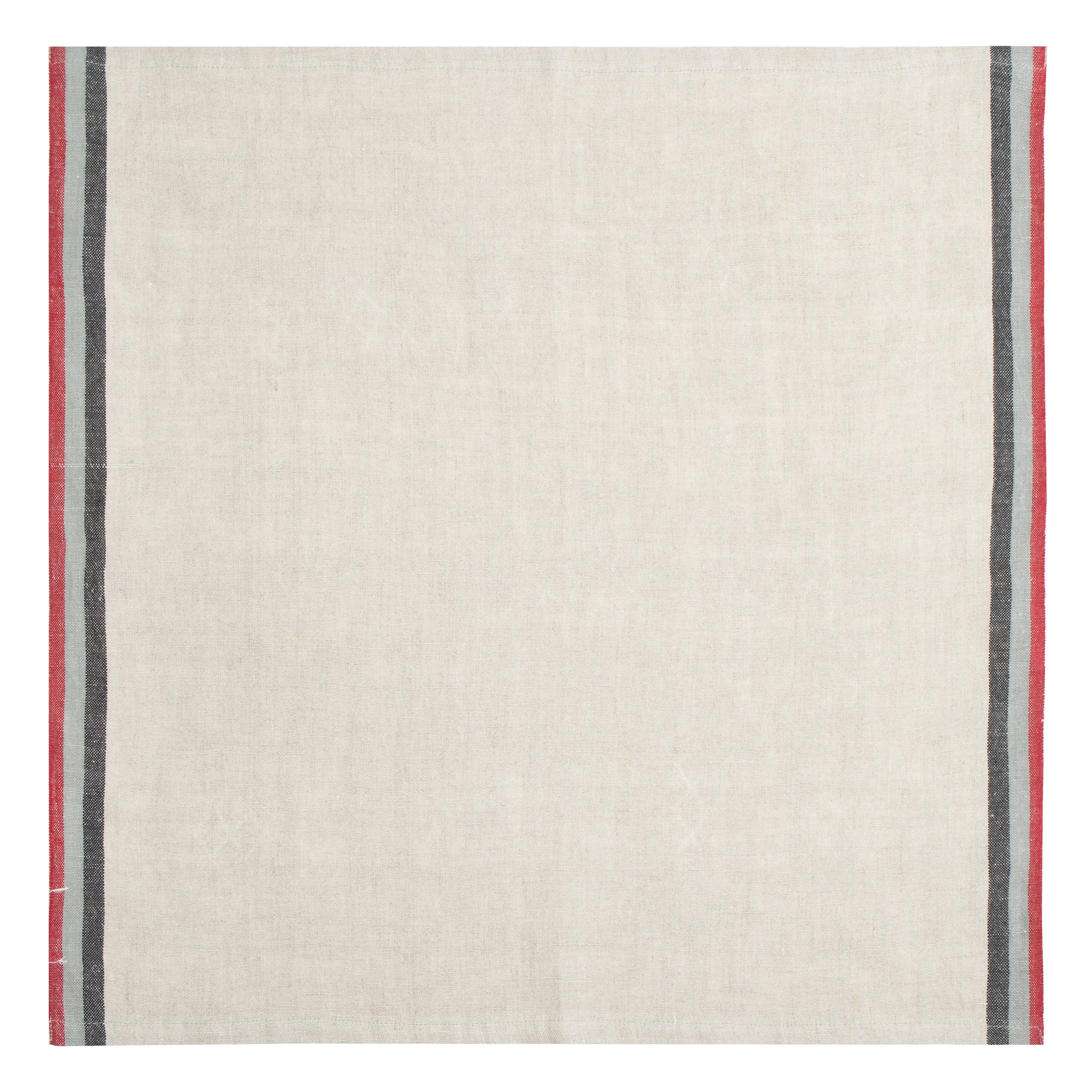  Caravan Normandy Natural - Napkins 20x20 - Set of 4 - Mustard/Natural/Blue Stripes - Bonton