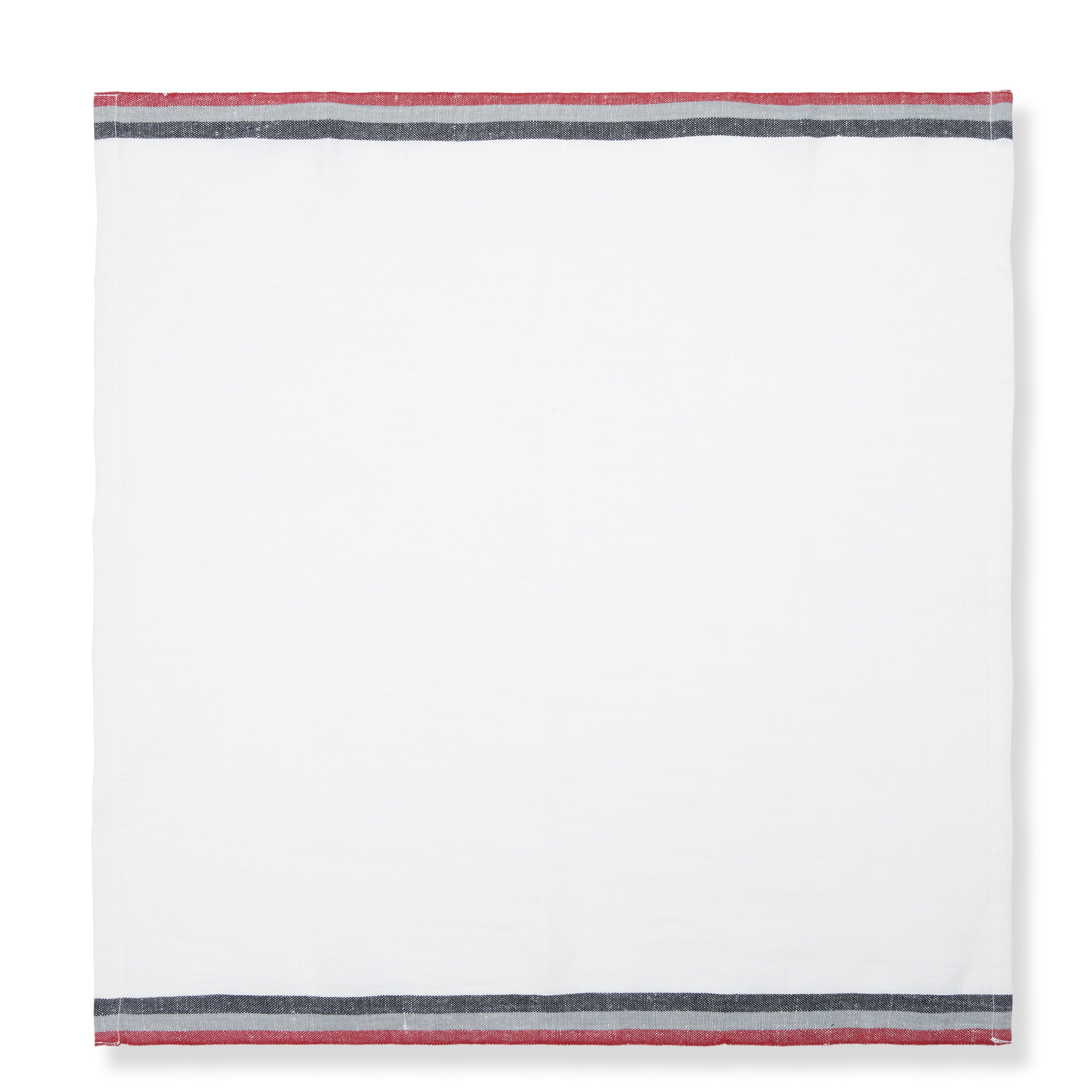  Caravan Normandy White - Napkins 20x20 - Set of 4 - Mustard/White/Blue Stripes - Bonton