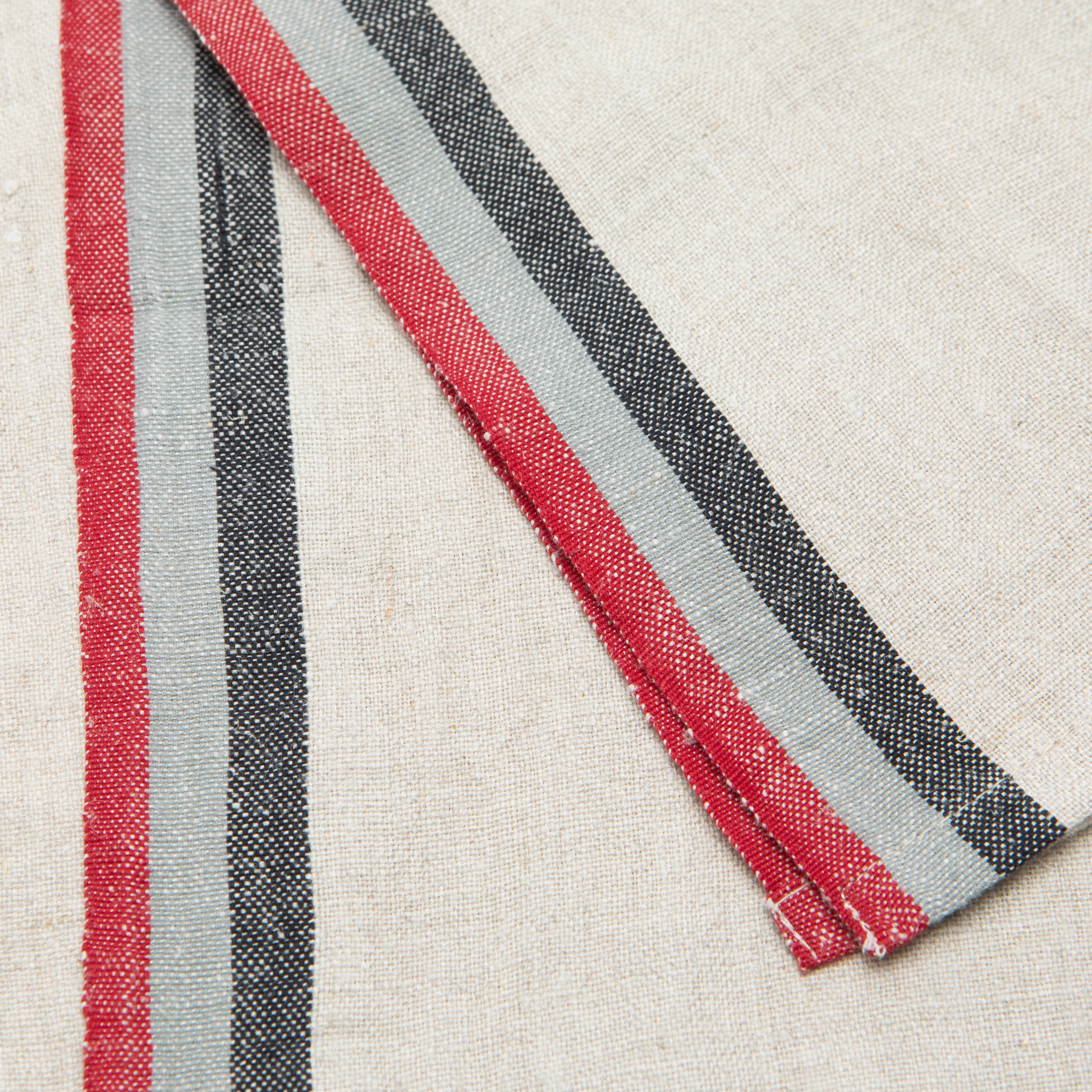  Caravan Normandy Natural - Tea Towels 20x30 - Set of 2 - Mustard/Natural/Blue Stripes - Bonton