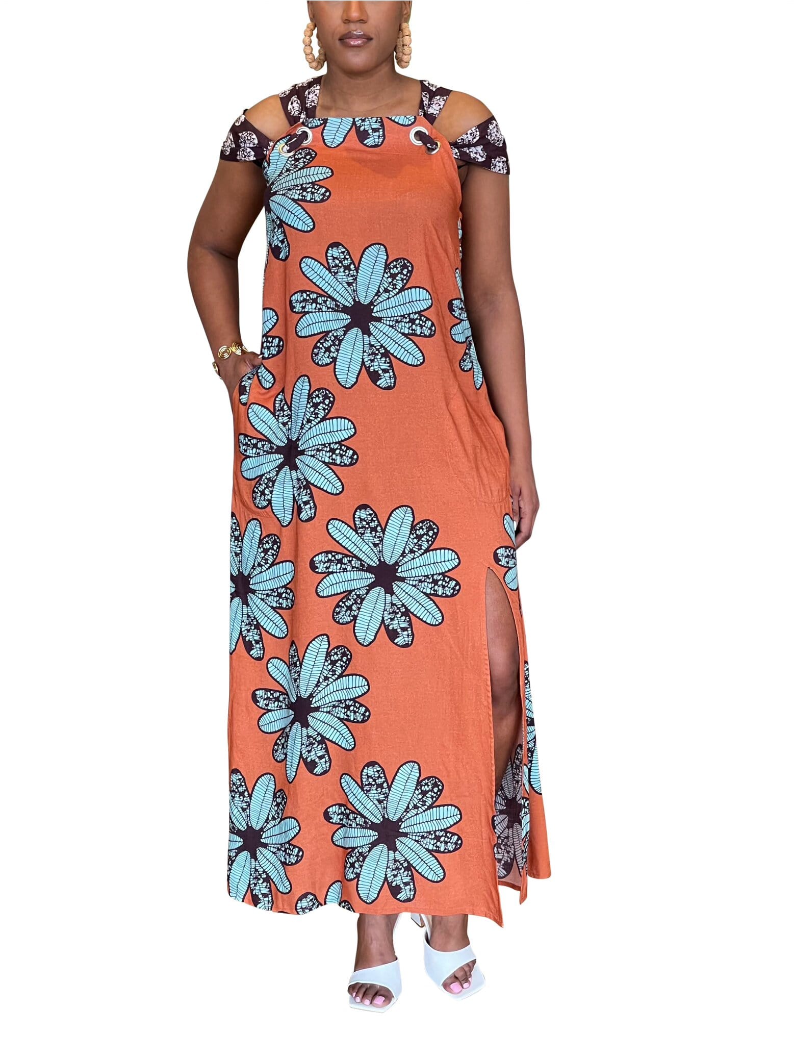  ChicNiCity NONI II Maxi Sun Dress With Adjustable Straps 1 - BROWN - Bonton