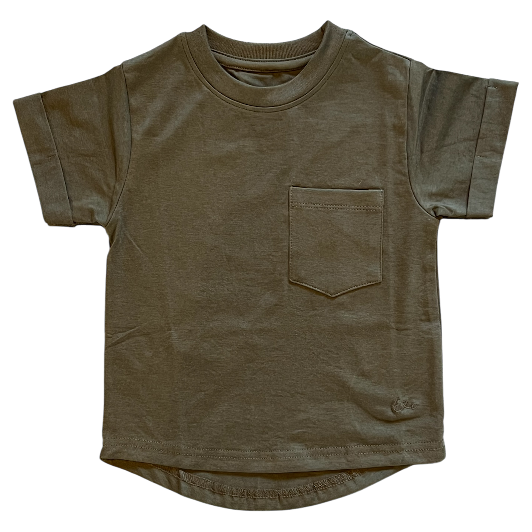  Laree + Co. Olive Boxy Kids Tee - NB - Bonton