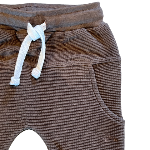 Cocoa Waffle Knit Joggers