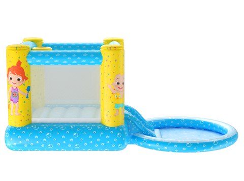 CoComelon Jump N' Slide Bouncer House W Pool (Includes Electric Air Pump)