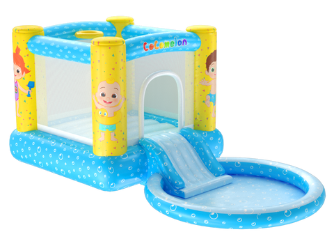 CoComelon Jump N' Slide Bouncer House W Pool (Includes Electric Air Pump)