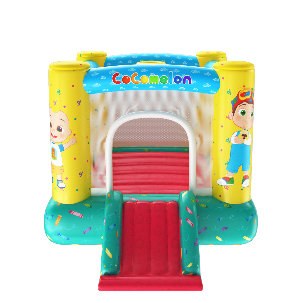  HobbyTron Cocomelon Jump N' Slide Bouncer (Includes Electric Air Pump) - Default Title - Bonton