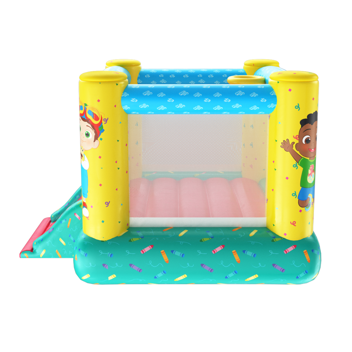  HobbyTron Cocomelon Jump N' Slide Bouncer (Includes Electric Air Pump) - Default Title - Bonton