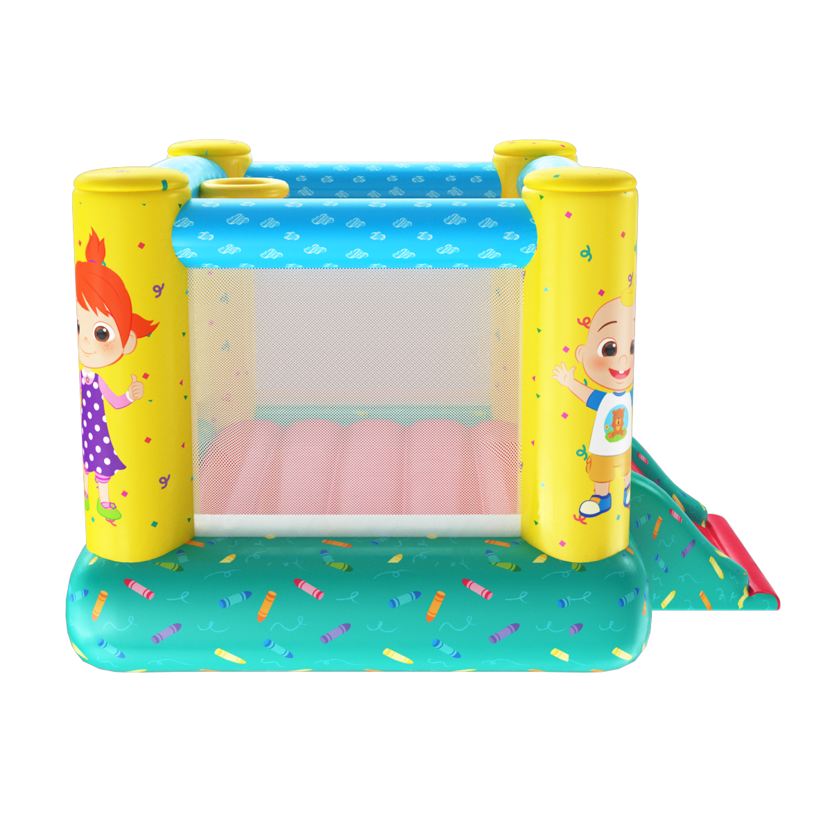  HobbyTron Cocomelon Jump N' Slide Bouncer (Includes Electric Air Pump) - Default Title - Bonton