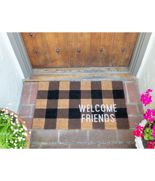 Coir Doormat Welcome Friends Multi