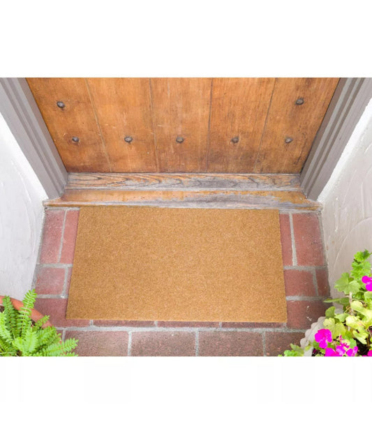 EcoCoir Non-Shed Synthetic Doormat Blank Brown