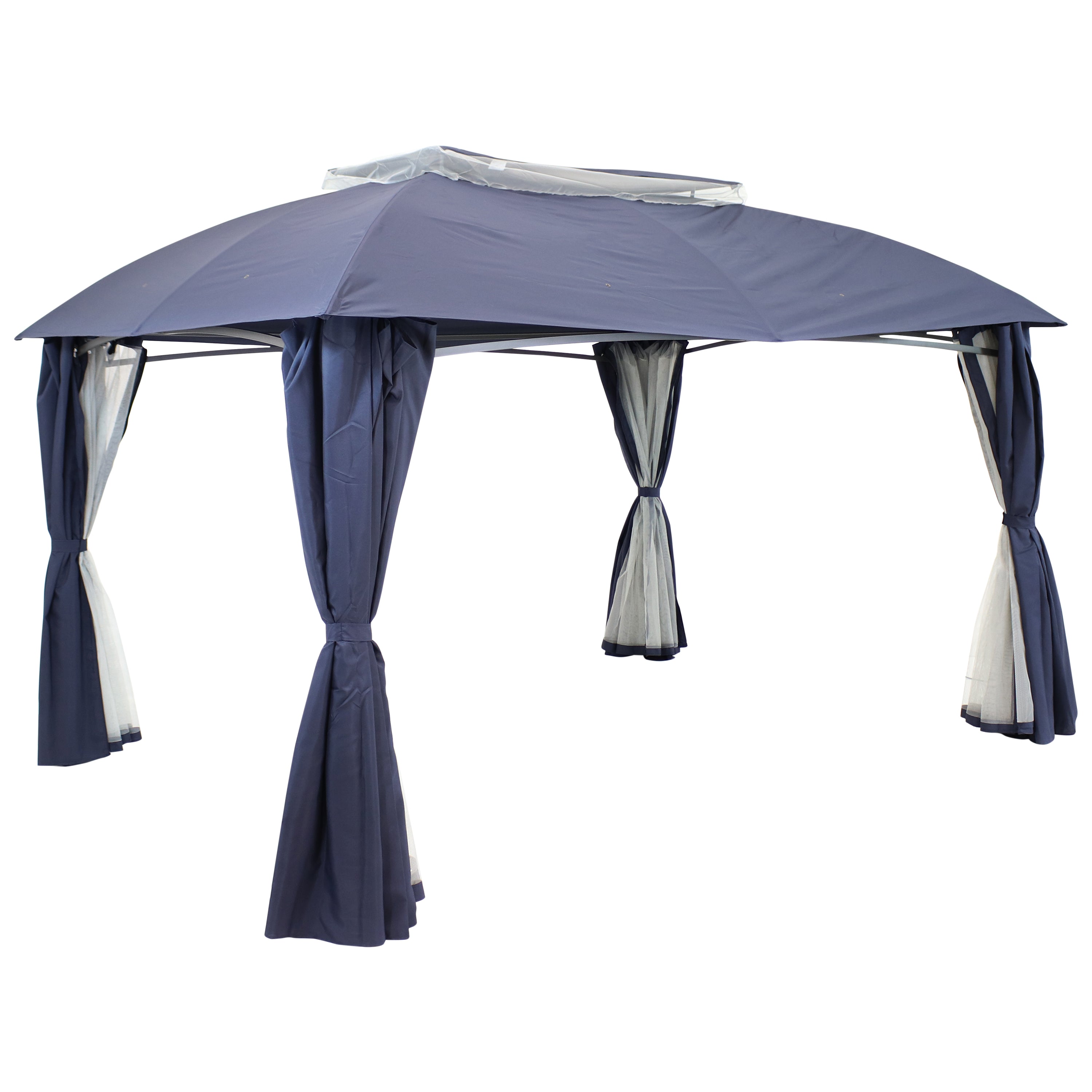  Sunnydaze Decor Soft Top Rectangle Gazebo 10' x 13' - Tan - Bonton