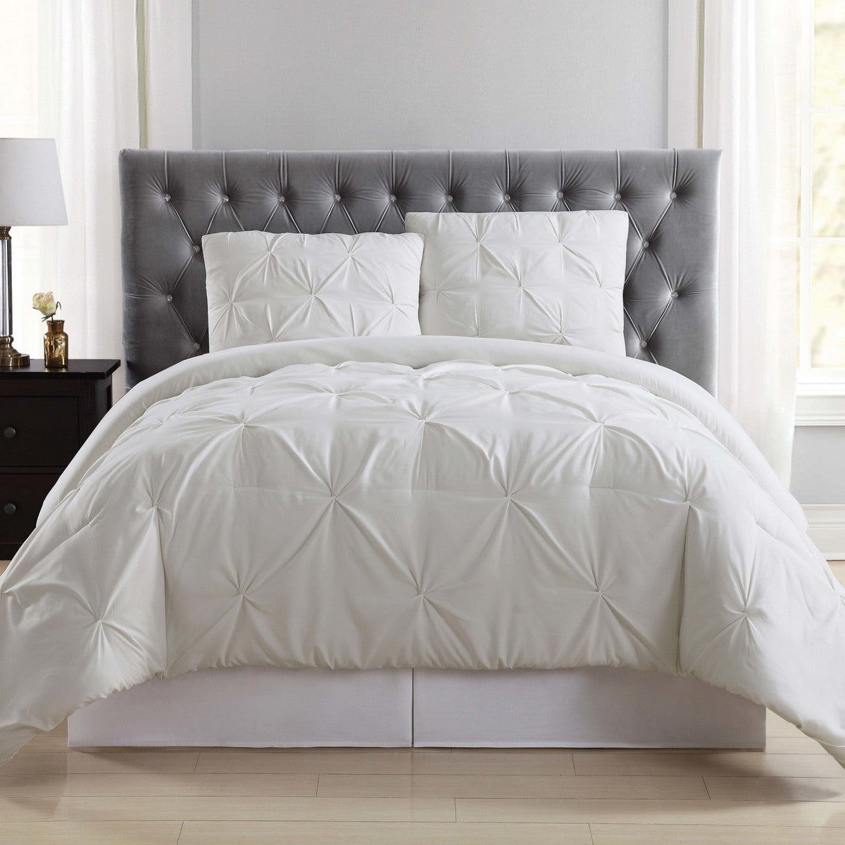  Truly Soft Arrow Pleated Comforter Set Ivory - Ivory - Bonton