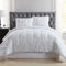 Arrow Pleated Comforter Set White