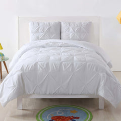 Pleated Comforter Set White