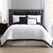 Hotel Comforter Set White/Black