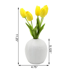 True to Life Sunshine Yellow Tulips In Vase