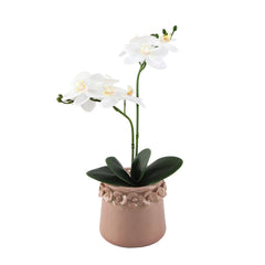 True to Life Faux Orchids In Mauve Pink Pot