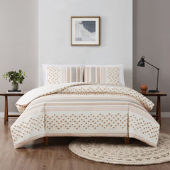 Mia Tufted Texture Comforter Set Neutral