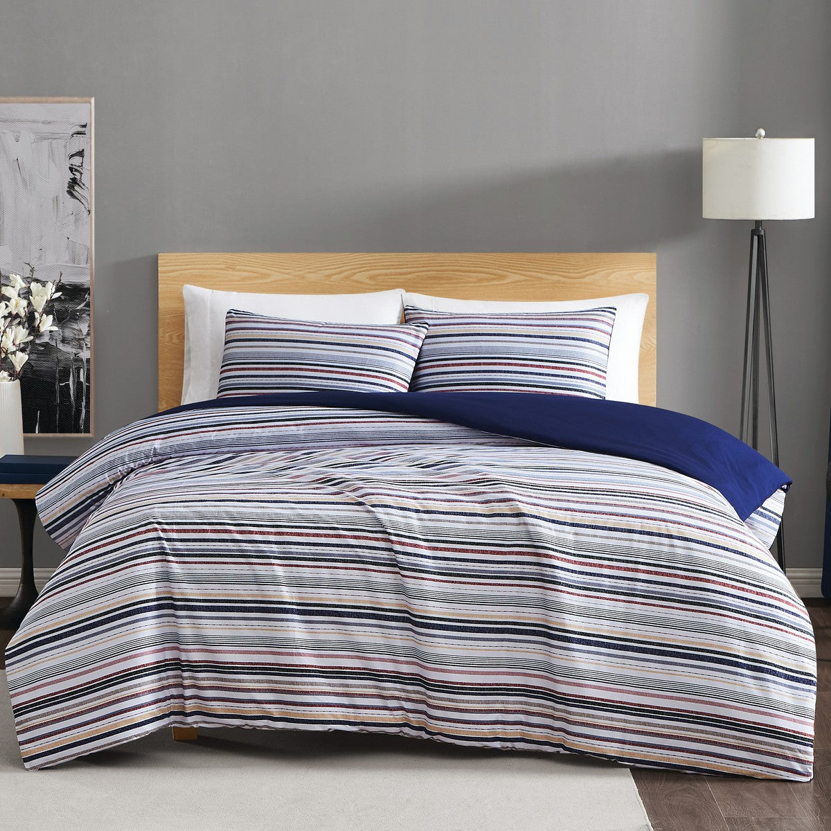  Truly Soft Teagan Stripe Comforter Set - Multiple - Bonton