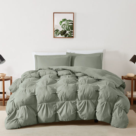 Cloud Puffer Comforter Set Green