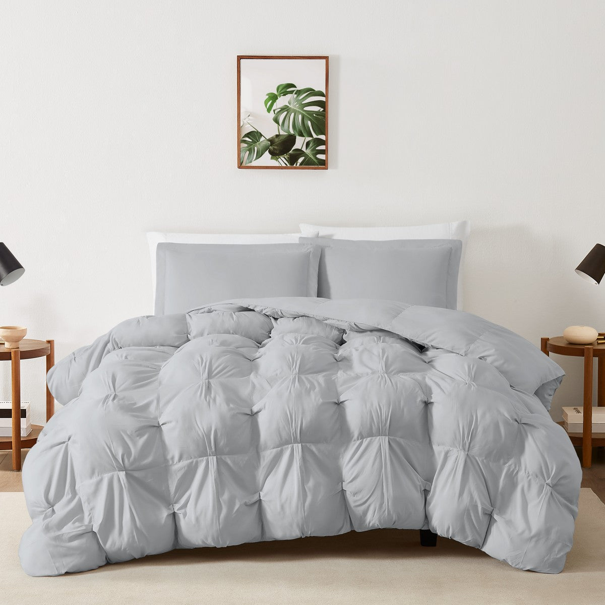  Cloud Puffer Comforter Set Grey - Grey - Bonton