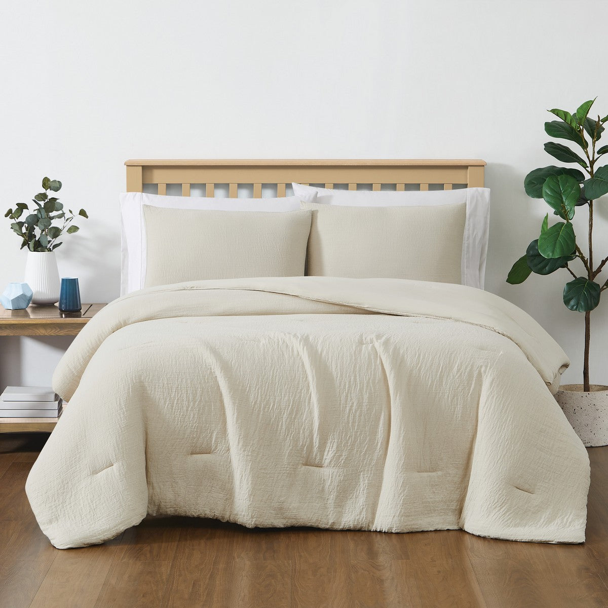  Cozy Gauze Comforter Set Beige - Beige - Bonton