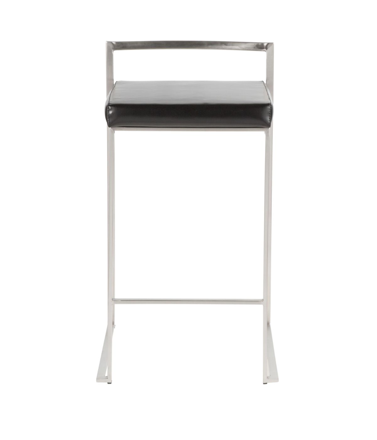  LumiSource Fuji Stacker Counter Stool - Set of 2 Black - Black - Bonton