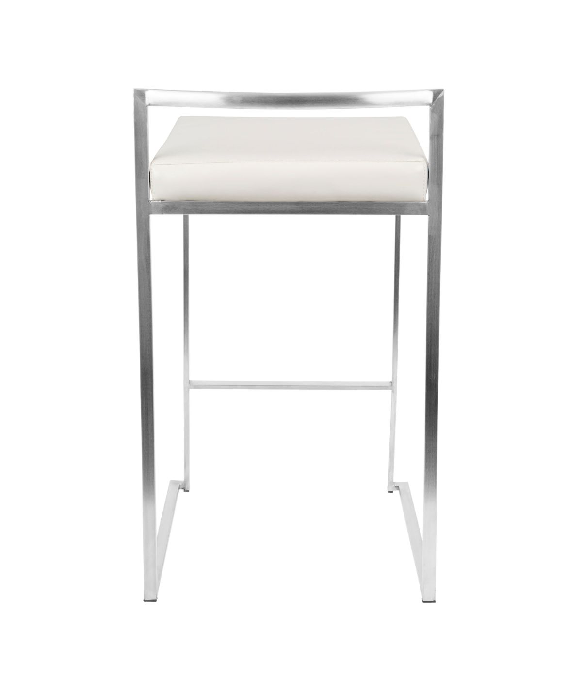  LumiSource Fuji Stacker Counter Stool - Set of 2 White - White - Bonton