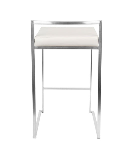 Fuji Stacker Counter Stool - Set of 2 White