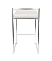 Fuji Stacker Counter Stool - Set of 2 White