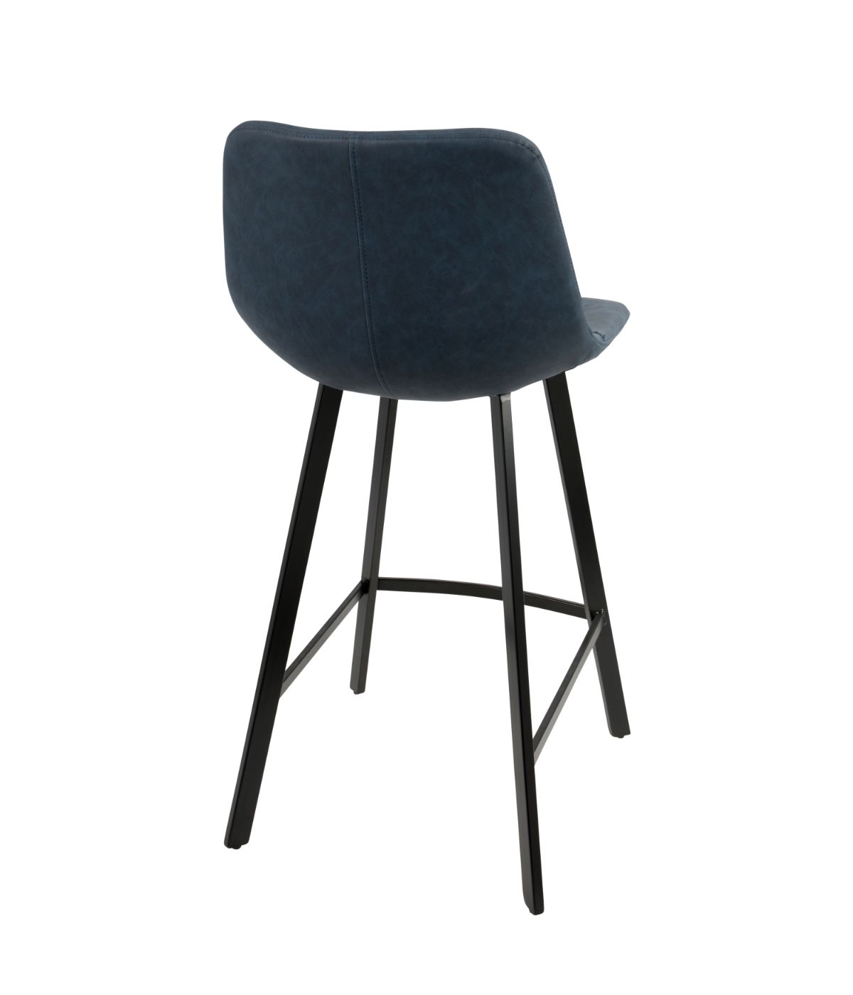  LumiSource Outlaw Counter Stool - Set of 2 Blue & Black - Blue & Black - Bonton