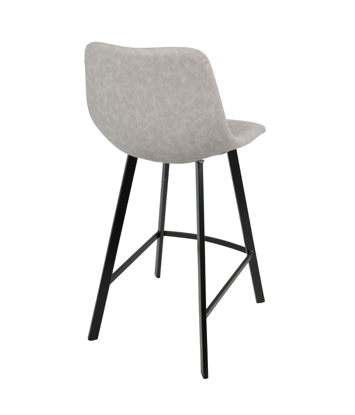  LumiSource Outlaw Counter Stool - Set of 2 Grey & Black - Grey & Black - Bonton