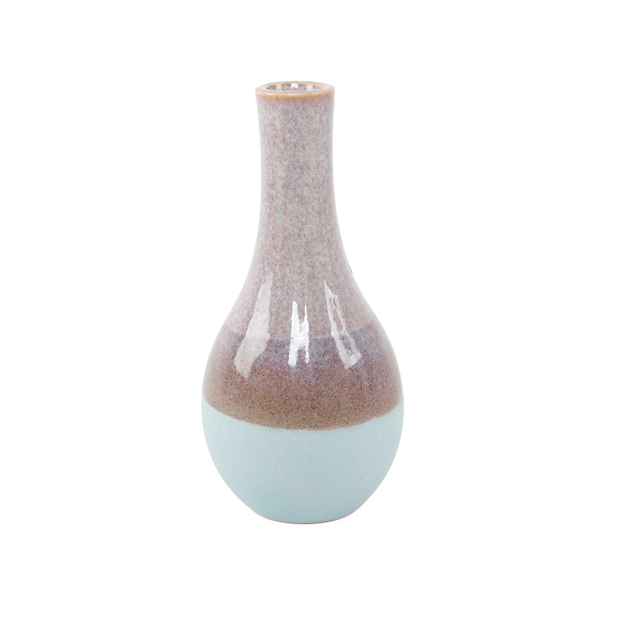  Flora Bunda Classic Ceramic Two-Tone Vase - Purple/Blue - Bonton