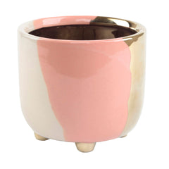 Multi-Tone Ceramic Planter with Feet