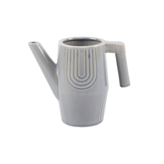 Faded Denim Arches Ceramic Watering Can Vase