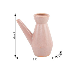 Dappled Pink Ceramic Watering Can Vase