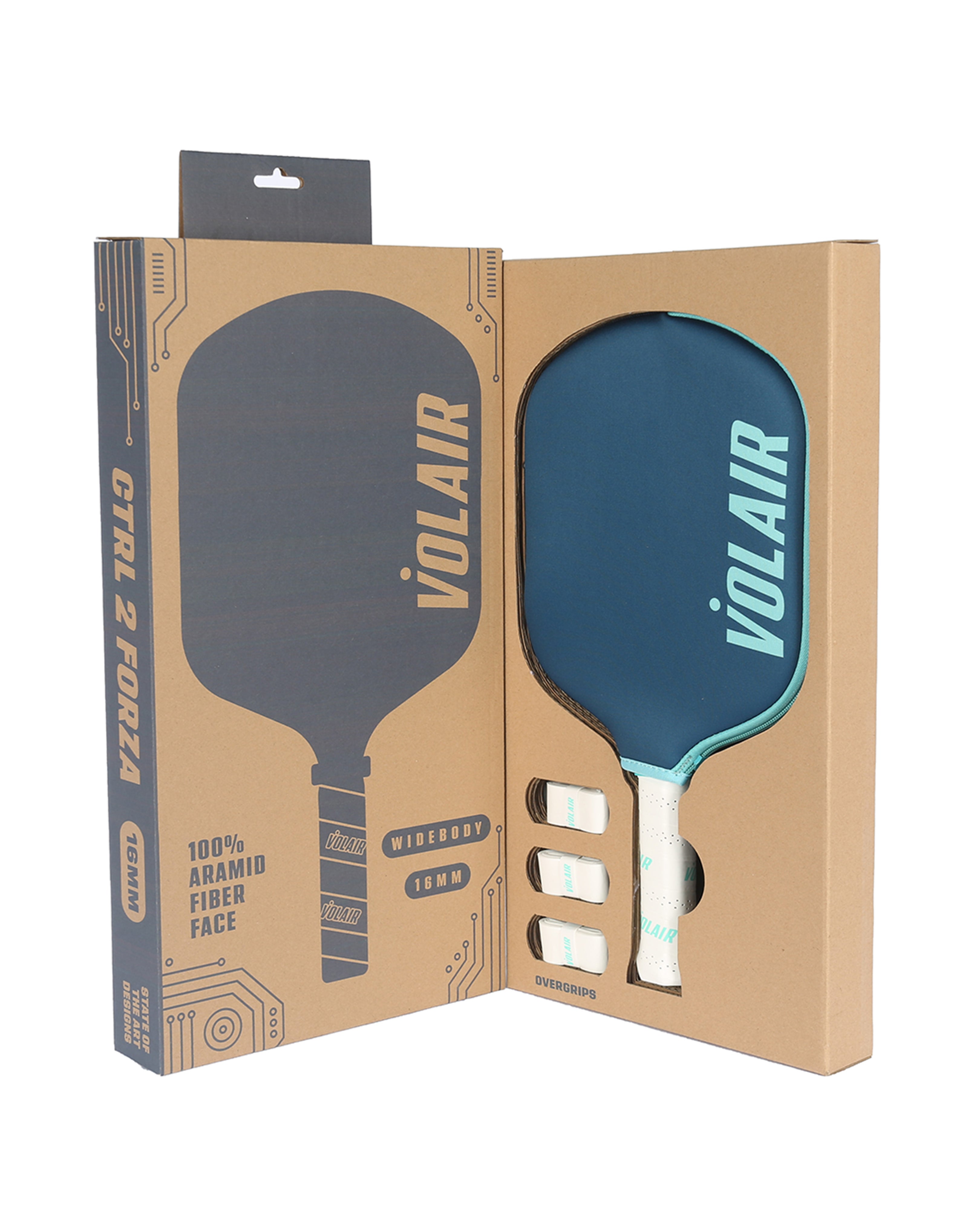  Volair Pickleball CTRL 2 Forza 16mm Pickleball Paddle by Volair Pickleball - Blue - Bonton