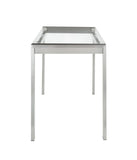 Fuji Counter Table Silver & Clear