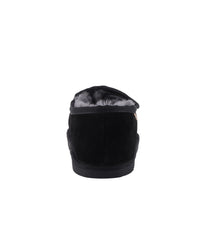 Wide Ladies Open Toe wrap with 100% Australian sheepskin lining Black